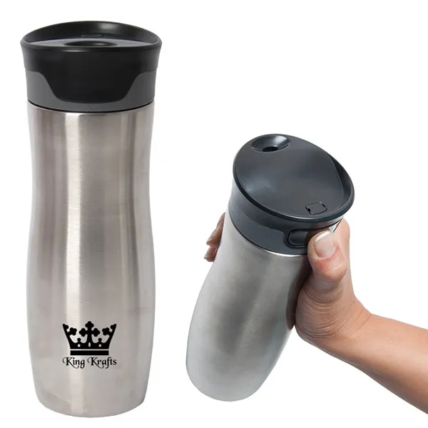 500 Ml. (17 Fl. Oz.) Leakproof Vacuum Travel Tumbler - 500 Ml. (17 Fl. Oz.) Leakproof Vacuum Travel Tumbler - Image 0 of 2
