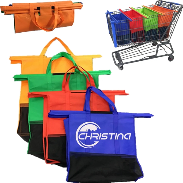 Reusable Folding Trolley Bags For Grocery Shopping Cart - Reusable Folding Trolley Bags For Grocery Shopping Cart - Image 0 of 2