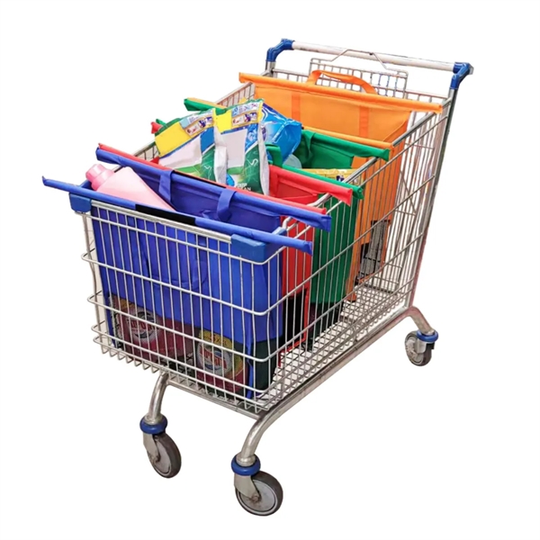 Reusable Folding Trolley Bags For Grocery Shopping Cart - Reusable Folding Trolley Bags For Grocery Shopping Cart - Image 2 of 2