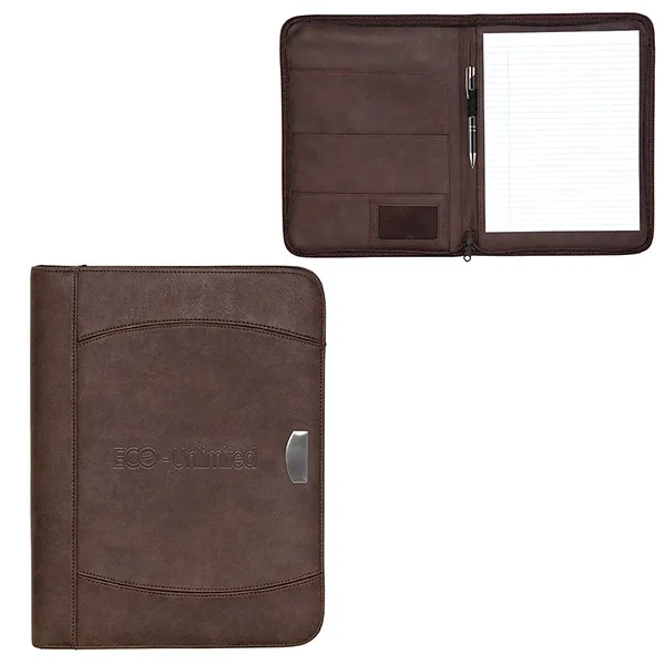 Brown Zippered Notebook Portfolio - Brown Zippered Notebook Portfolio - Image 0 of 0
