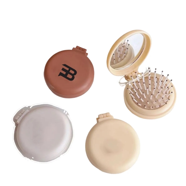 Mini Travel Portable Hairbrush Air Cushion Comb Mirror