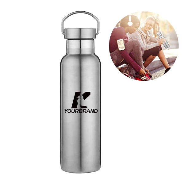 17oz Double Wall Stainless Steel Water Bottles with Handle - 17oz Double Wall Stainless Steel Water Bottles with Handle - Image 0 of 4