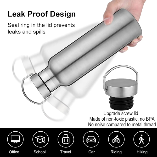 17oz Double Wall Stainless Steel Water Bottles with Handle - 17oz Double Wall Stainless Steel Water Bottles with Handle - Image 2 of 4