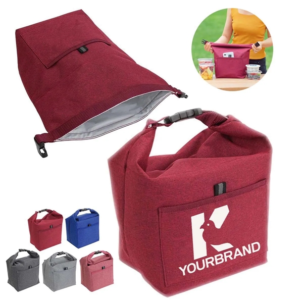 Large Capacity  Durable Roll-top Insulated Lunch Tote Bag - Large Capacity  Durable Roll-top Insulated Lunch Tote Bag - Image 0 of 3
