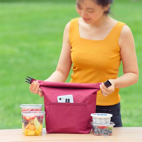 Large Capacity  Durable Roll-top Insulated Lunch Tote Bag - Large Capacity  Durable Roll-top Insulated Lunch Tote Bag - Image 3 of 3