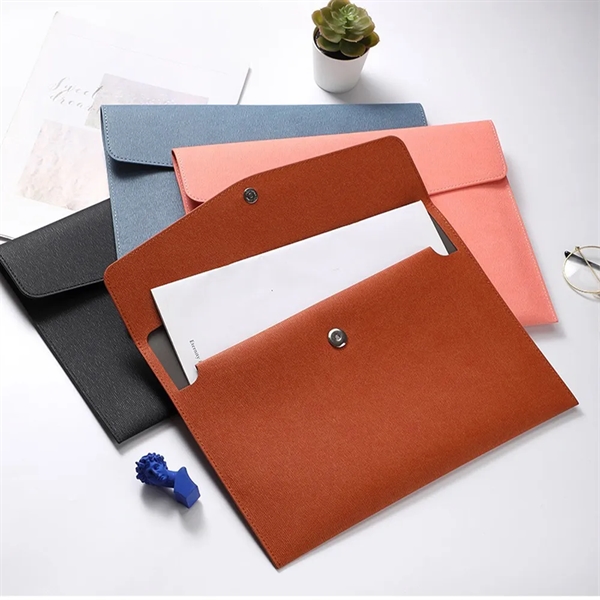 Custom PU Commercial A4 Portfolio File Holder Envelope - Custom PU Commercial A4 Portfolio File Holder Envelope - Image 2 of 3