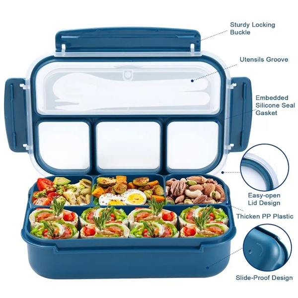 Bento Adult Lunch Box Compartments Lunchable Food Container - Bento Adult Lunch Box Compartments Lunchable Food Container - Image 3 of 3