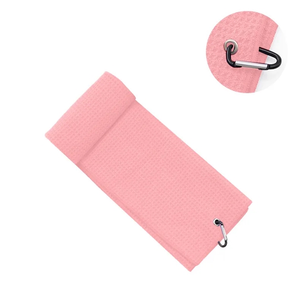 Microfiber Golf Towel with Carabiner Clip 15x15" - Microfiber Golf Towel with Carabiner Clip 15x15" - Image 8 of 8