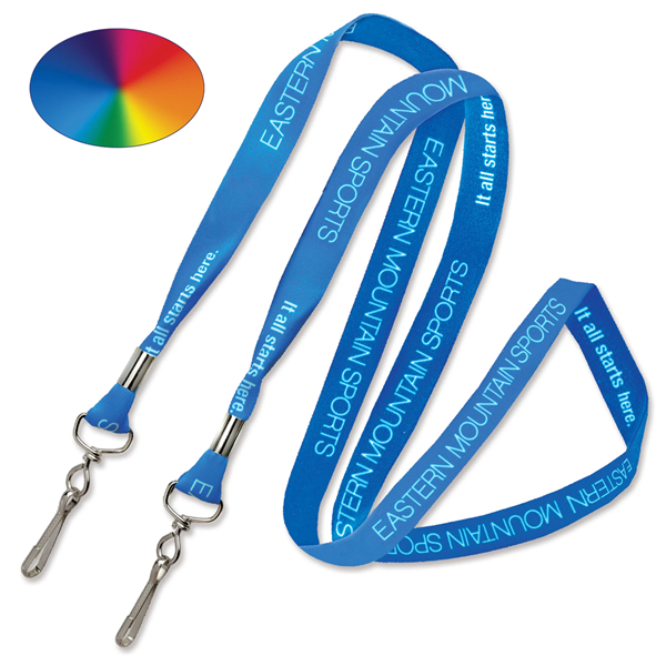 3/4" Event-Style Custom Dye-Sublimated Lanyard/Mask Holder - 3/4" Event-Style Custom Dye-Sublimated Lanyard/Mask Holder - Image 0 of 7