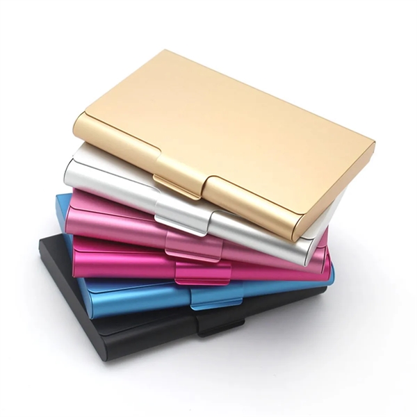 Aluminum Business Card Holder Case Name Credit