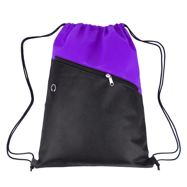 Polyester Sport Drawstring Backpack - Polyester Sport Drawstring Backpack - Image 5 of 5