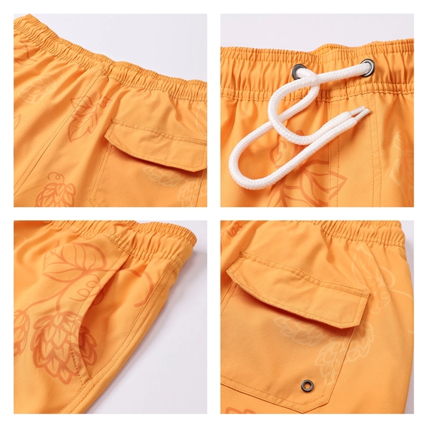 Men's Polyester Spandex Sublimated Swim Shorts - Men's Polyester Spandex Sublimated Swim Shorts - Image 2 of 8
