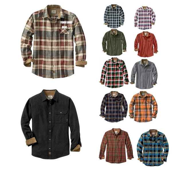 Flannel Long Sleeve Plaid Button Down Casual Shirt - Flannel Long Sleeve Plaid Button Down Casual Shirt - Image 0 of 4