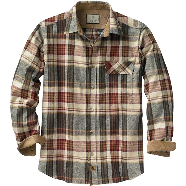 Flannel Long Sleeve Plaid Button Down Casual Shirt - Flannel Long Sleeve Plaid Button Down Casual Shirt - Image 3 of 4