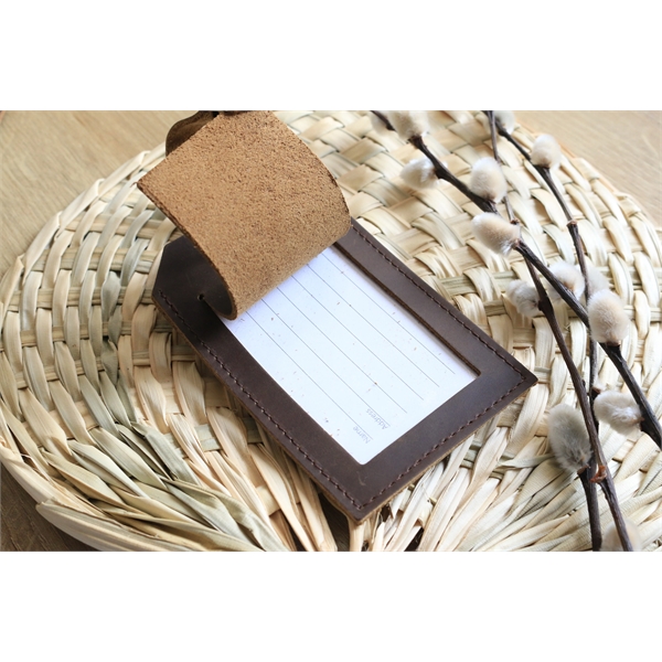 Standard Tile Slim + Full Grain Leather Luggage Tag - Standard Tile Slim + Full Grain Leather Luggage Tag - Image 5 of 5