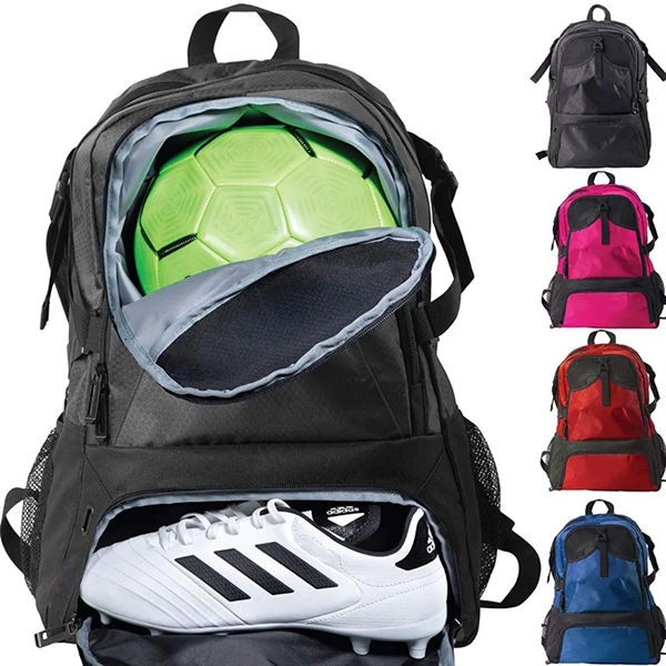 Large Basketball Backpack with Shoe & Ball Compartment - Large Basketball Backpack with Shoe & Ball Compartment - Image 0 of 5