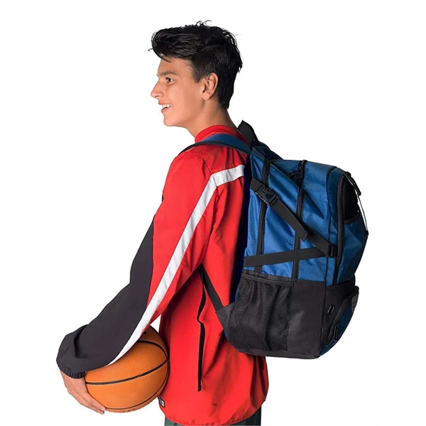 Large Basketball Backpack with Shoe & Ball Compartment - Large Basketball Backpack with Shoe & Ball Compartment - Image 5 of 5