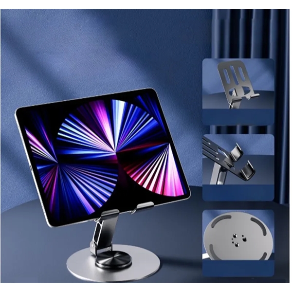 Desk Foldable Aluminum Alloy Adjustable Cell Phone Stand - Desk Foldable Aluminum Alloy Adjustable Cell Phone Stand - Image 1 of 5