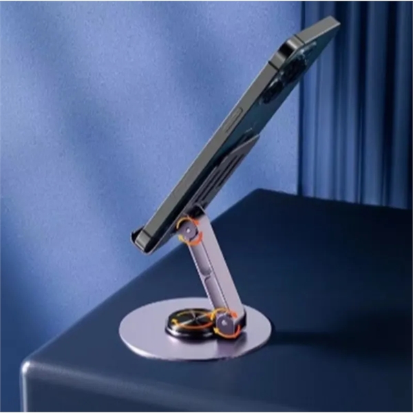 Desk Foldable Aluminum Alloy Adjustable Cell Phone Stand - Desk Foldable Aluminum Alloy Adjustable Cell Phone Stand - Image 2 of 5