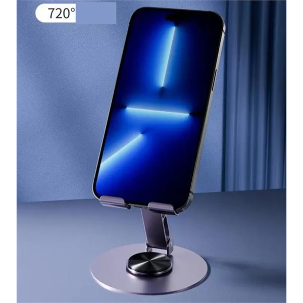 Desk Foldable Aluminum Alloy Adjustable Cell Phone Stand - Desk Foldable Aluminum Alloy Adjustable Cell Phone Stand - Image 3 of 5