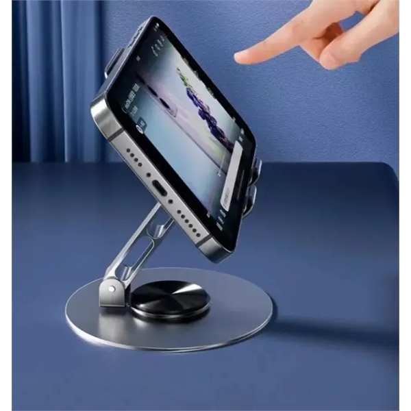 Desk Foldable Aluminum Alloy Adjustable Cell Phone Stand - Desk Foldable Aluminum Alloy Adjustable Cell Phone Stand - Image 4 of 5