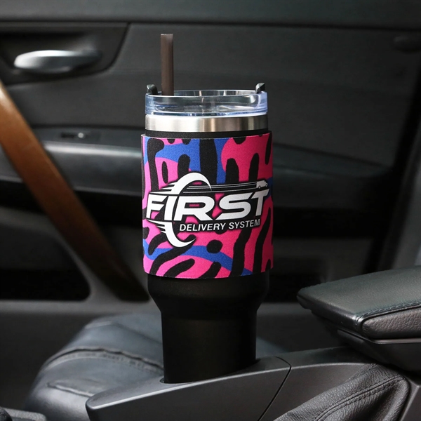 Full Color 40 Oz Neoprene Tumbler Sleeve - Full Color 40 Oz Neoprene Tumbler Sleeve - Image 5 of 5