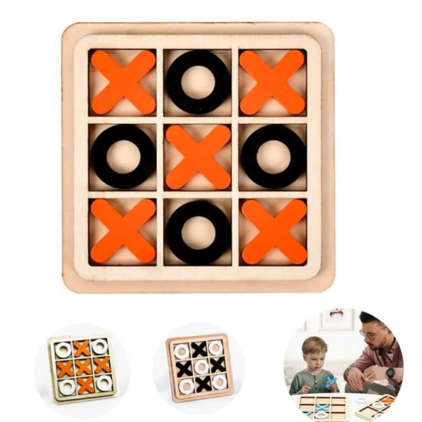 Wooden Tic Tac Toe Game - Wooden Tic Tac Toe Game - Image 0 of 2