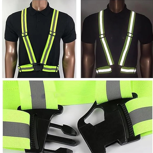 Lightweight Adjustable Reflective Safety Vest - Lightweight Adjustable Reflective Safety Vest - Image 1 of 2