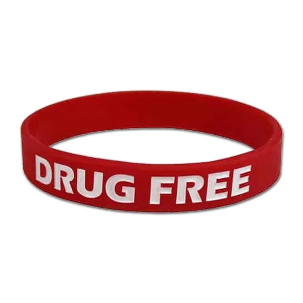 Custom Debossed Colorfilled Silicone Wristbands - Custom Debossed Colorfilled Silicone Wristbands - Image 1 of 10