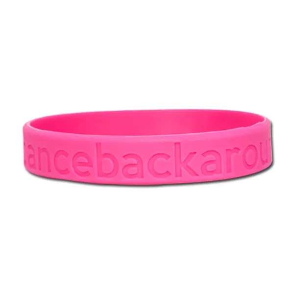 Debossed Silicone Wristband Bracelet - Debossed Silicone Wristband Bracelet - Image 0 of 12