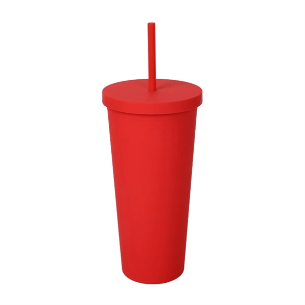 Modern Plastic Drinking Cups With Flat Lids - Modern Plastic Drinking Cups With Flat Lids - Image 0 of 3