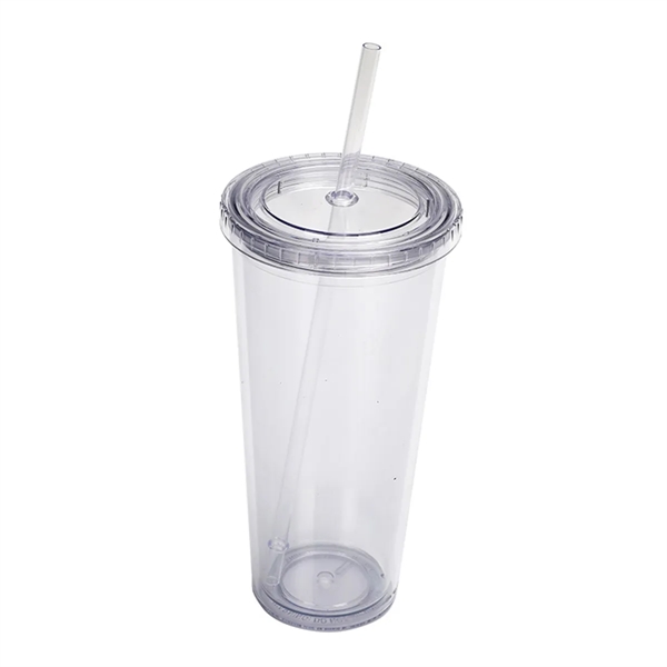 24Oz Classic Transparent Insulated Double Wall Tumbler Cup - 24Oz Classic Transparent Insulated Double Wall Tumbler Cup - Image 1 of 4