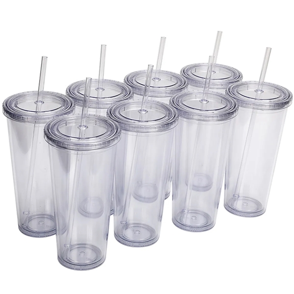 24Oz Classic Transparent Insulated Double Wall Tumbler Cup - 24Oz Classic Transparent Insulated Double Wall Tumbler Cup - Image 2 of 4