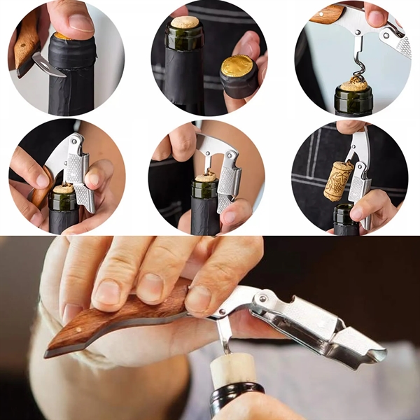 Waiters Corkscrew Wine Bottle Opener - Waiters Corkscrew Wine Bottle Opener - Image 2 of 4