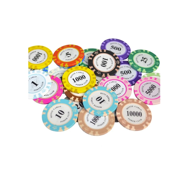 Clay Poker Chips w/ Custom Imprint - Clay Poker Chips w/ Custom Imprint - Image 1 of 1