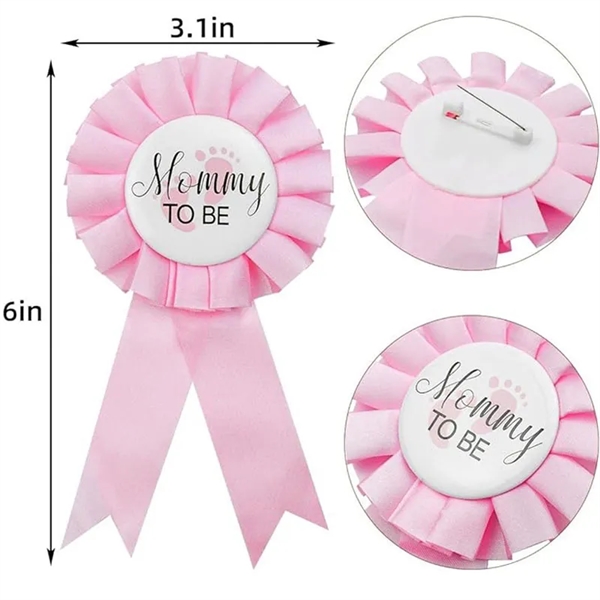 Baby Shower Decorations Badge Pin - Baby Shower Decorations Badge Pin - Image 2 of 2