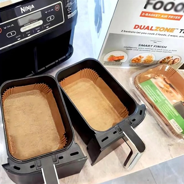 Air Fryer Liners Disposable Rectangle 100 Pcs - Air Fryer Liners Disposable Rectangle 100 Pcs - Image 1 of 2