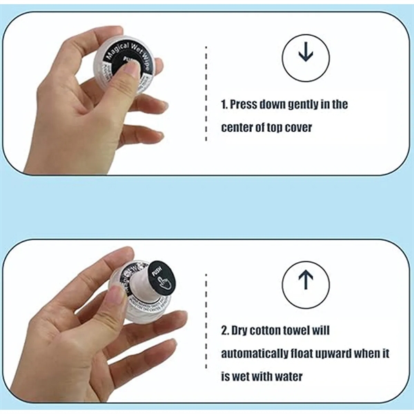 Press Hand Wipes Disposable Portable Individual Compressed - Press Hand Wipes Disposable Portable Individual Compressed - Image 2 of 2