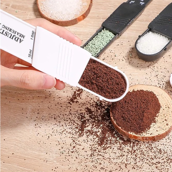2 Pcs Adjustable Measuring Spoon Set - 2 Pcs Adjustable Measuring Spoon Set - Image 1 of 2