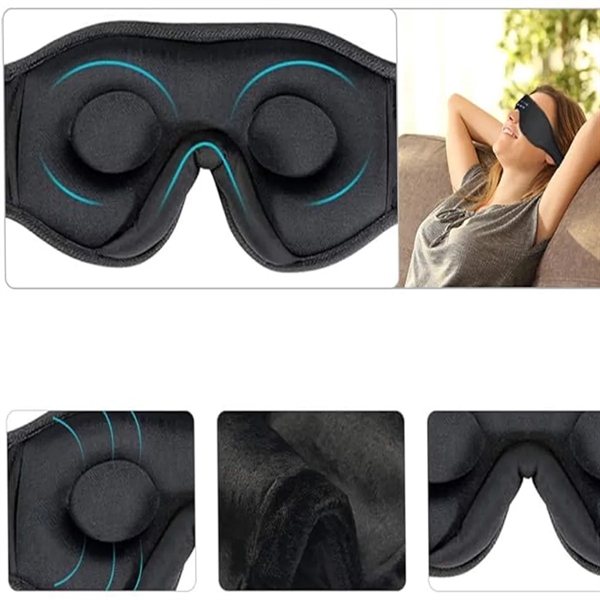 Bluetooth 5.0 Music Sleep Headphone 3D Eye Mask - Bluetooth 5.0 Music Sleep Headphone 3D Eye Mask - Image 1 of 2