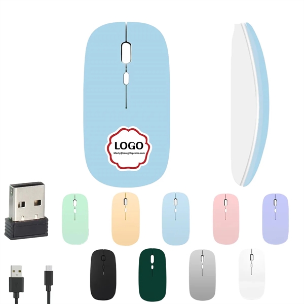 Rechargeable Wireless Bluetooth Mouse - Rechargeable Wireless Bluetooth Mouse - Image 0 of 4