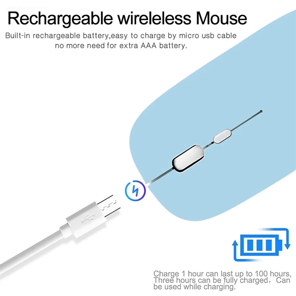 Rechargeable Wireless Bluetooth Mouse - Rechargeable Wireless Bluetooth Mouse - Image 2 of 4