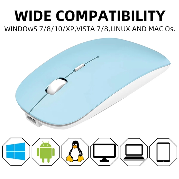 Rechargeable Wireless Bluetooth Mouse - Rechargeable Wireless Bluetooth Mouse - Image 3 of 4