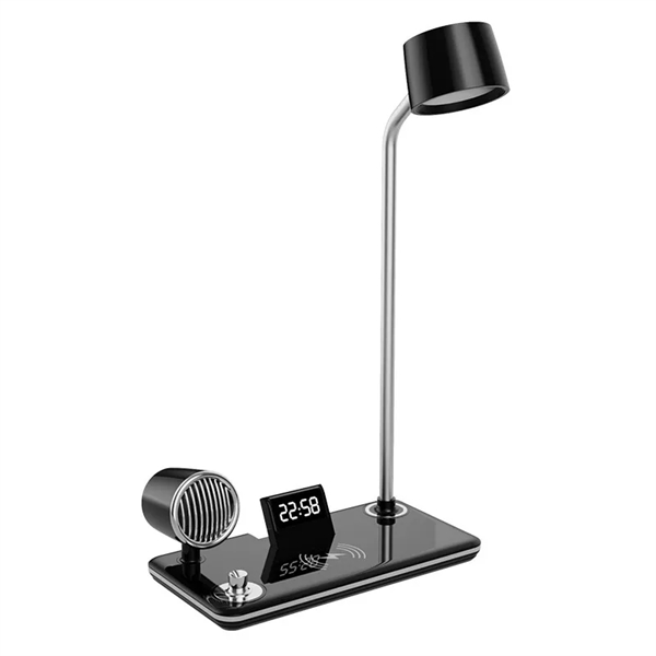 Smart Wireless Charging Desk Lamp with Bluetooth Speaker Clo - Smart Wireless Charging Desk Lamp with Bluetooth Speaker Clo - Image 5 of 6