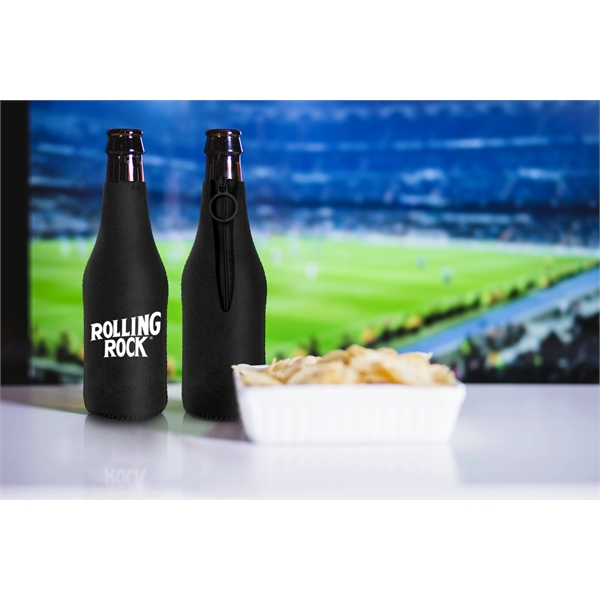 Silkscreen Bottle Cooler with Zipper - Silkscreen Bottle Cooler with Zipper - Image 2 of 20
