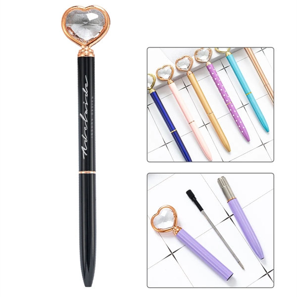 Heart Diamond Metal Pen - Heart Diamond Metal Pen - Image 0 of 6