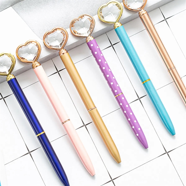 Heart Diamond Metal Pen - Heart Diamond Metal Pen - Image 1 of 6