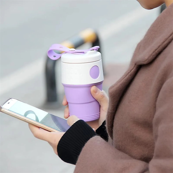 Collapsible Silicone Coffee Cup - Collapsible Silicone Coffee Cup - Image 3 of 4