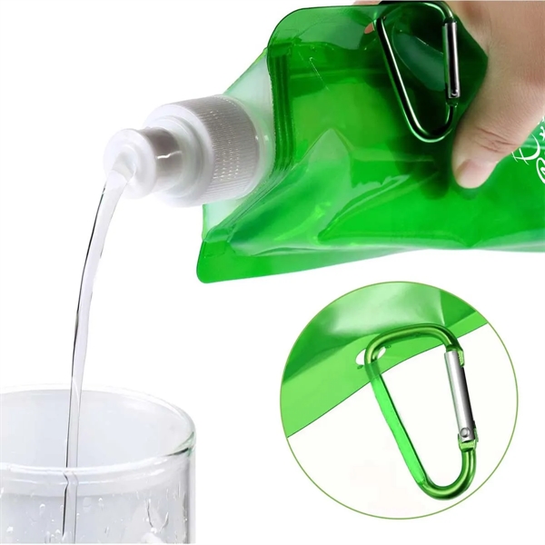 16Oz Pe  Reusable Collapsible Carabiner Hook Water Bag Clip - 16Oz Pe  Reusable Collapsible Carabiner Hook Water Bag Clip - Image 2 of 4