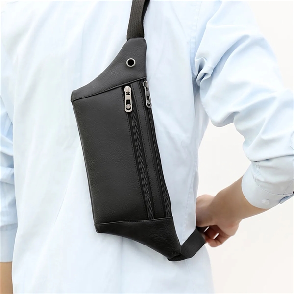 PU Earphone Hole Fanny Pack - PU Earphone Hole Fanny Pack - Image 4 of 5